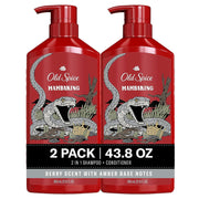 Old Spice Fiji 2-in-1 Shampoo and Conditioner Set for Men, Coconut & Tropical Wood Scent, Healthier, Fuller, More Moisturized Looking Hair, 21.9 Fl Oz Each, Twin Pack