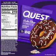 Quest Bake Shop, Chocolate Frosted Donuts, Protein Snack, Low Sugar, 9 Count