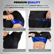 Kewlioo Sauna Shirt for Men - Heat Trapping Sweat Vest, Sauna Suit For Men, Compression Workout Sweat Suit for Gym, Workouts