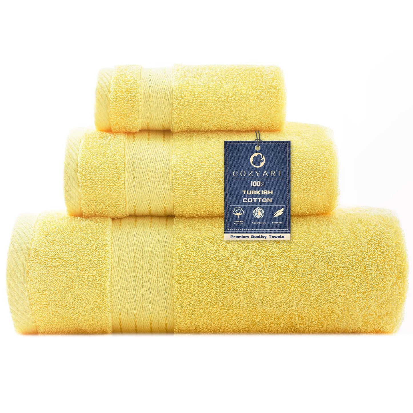 COZYART Burnt Orange Bath Towel Set for Bathroom Turkish Cotton Thick Soft Absorbent Durable 650 GSM Towel Sets of 6, 2 Large Bath Towels, 2 Hand Towels, 2 Washclothes