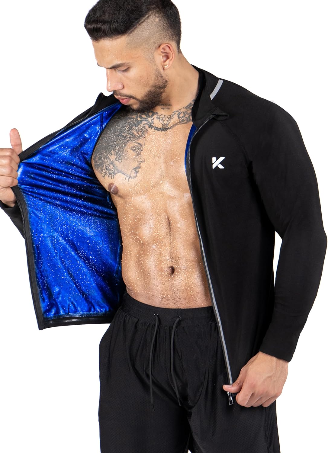 Kewlioo Pro Men's Heat Trapping Sauna Suit For Men, Sauna Long Sleeve Sauna Shirt for Gym, Workouts