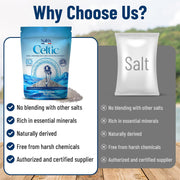 Saltix Grey Sea Salt Grey Coarse 1lb Harvested in France | 100% Natural, Organic and Unrefined | Rich in 82+ Minerals, Resealable bag (1/2lb 2 Pack)