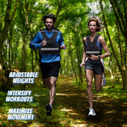 JoyPlus Adjustable Weight Vest,Strength Training Running Vest, Workout Equipment, Sport Exercise, Fitness, Weight Loss for Men 12LB, Women 8LB, Velcro or Buckle