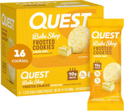 Quest Nutrition Frosted Protein Cookies Twin Pack, Lemon Cake, 1g Sugar, 10g Protein, 1g Net Carbs, Gluten Free, 16 Cookies