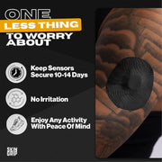 Skin Grip Adhesive Patches Compatible with Dexcom G7 & Stelo CGM – Waterproof & Sweatproof Cover for Continuous Glucose Monitor Sensor, Stays Secure for 10-15 Days – 20 Pack, Camo