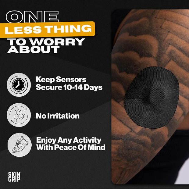 Skin Grip Adhesive Patches Compatible with Dexcom G7 & Stelo CGM – Waterproof & Sweatproof Cover for Continuous Glucose Monitor Sensor, Stays Secure for 10-15 Days – 20 Pack, Camo