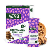 Verb Caffeinated Energy Bars Variety Pack - 2 Delicious Flavors (26g, Pack of 16) 110-Calorie Delicious Low Sugar Energy Bar, Vegan & Gluten Free On-the Go Snack with 80mg Green Tea Caffeine