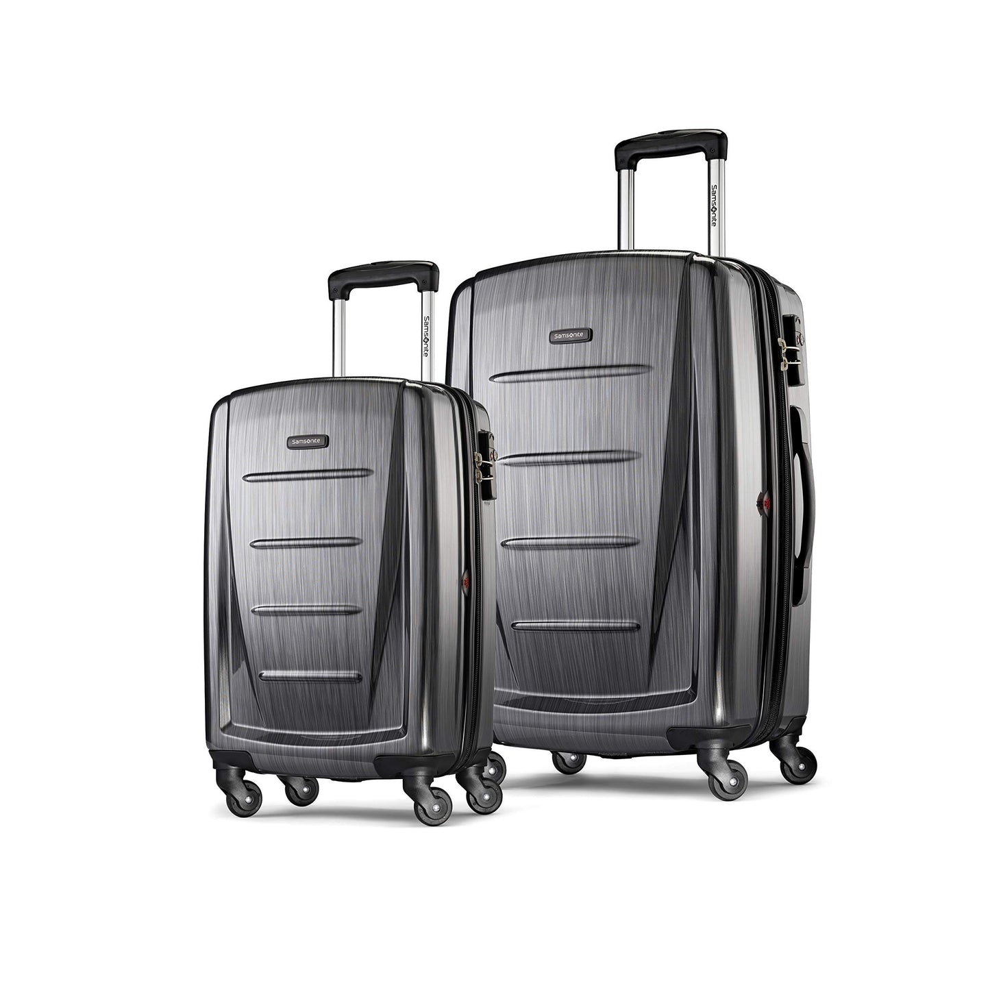 Samsonite Winfield 2 Hardside Expandable Luggage with Spinner Wheels, Burgundy, Checked-Medium 24-Inch