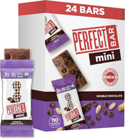 Perfect Bar Mini, Double Chocolate Protein Bar, Protein Snack, Snack Bar, Organic, Gluten Free, Soy Free, Non GMO, No Sugar Alcohols, .88 Ounce Bar, 24 Count