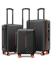 Luggage Sets 3 Piece, Carry On and Checked Hardside Lightweight Suitcase with Spinner Wheels and TSA Lock (20/24/28 inch), Purple