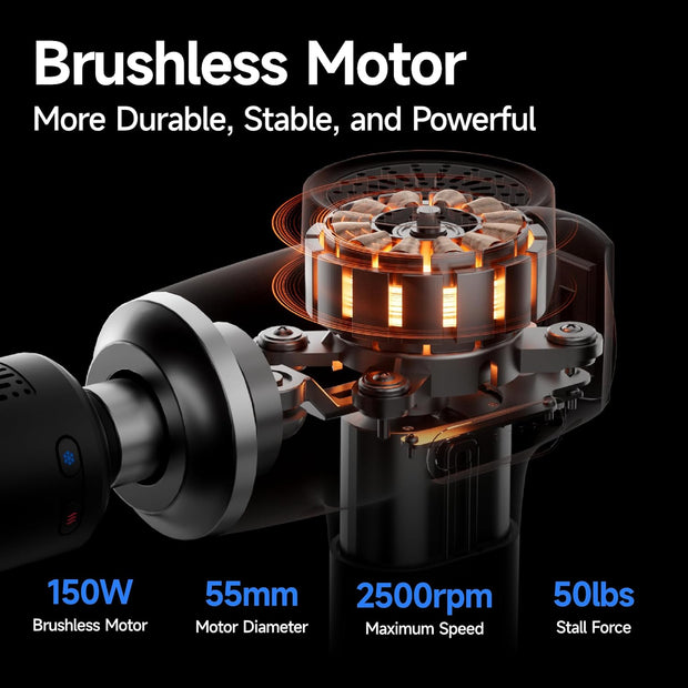 Percussion Massage Gun Deep Tissue with Heat and Cold, Portable Handheld Muscle Massager, Percussion Back Body Masajeador 12mm Amptitude for Athletes, Runner, Gifts for Men Women