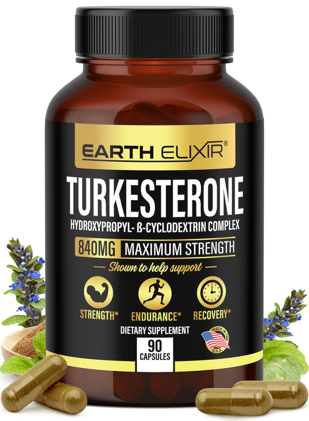 Turkesterone & Ecdysterone – Natural Testosterone Support, 2-in-1 High Potency Turkesterone Supplement for Men & Women with 95% Beta Ecdysterone - Made in USA & 3rd Party Tested - 180 Capsules