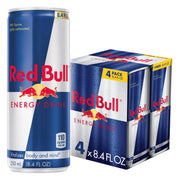 Red Bull Energy Drink with 80mg Caffeine plus Taurine & B Vitamins, 8.4 Fl Oz, 6 Packs of 4 Cans (Pack of 24)