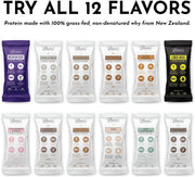 Protein Powder Made with 100% Grass Fed, Non Denatured Whey | Four Different Protein Sources from Organic Whole Food Ingredients | 12 Servings | 22g Protein (12 Servings, Sample Variety Pack)