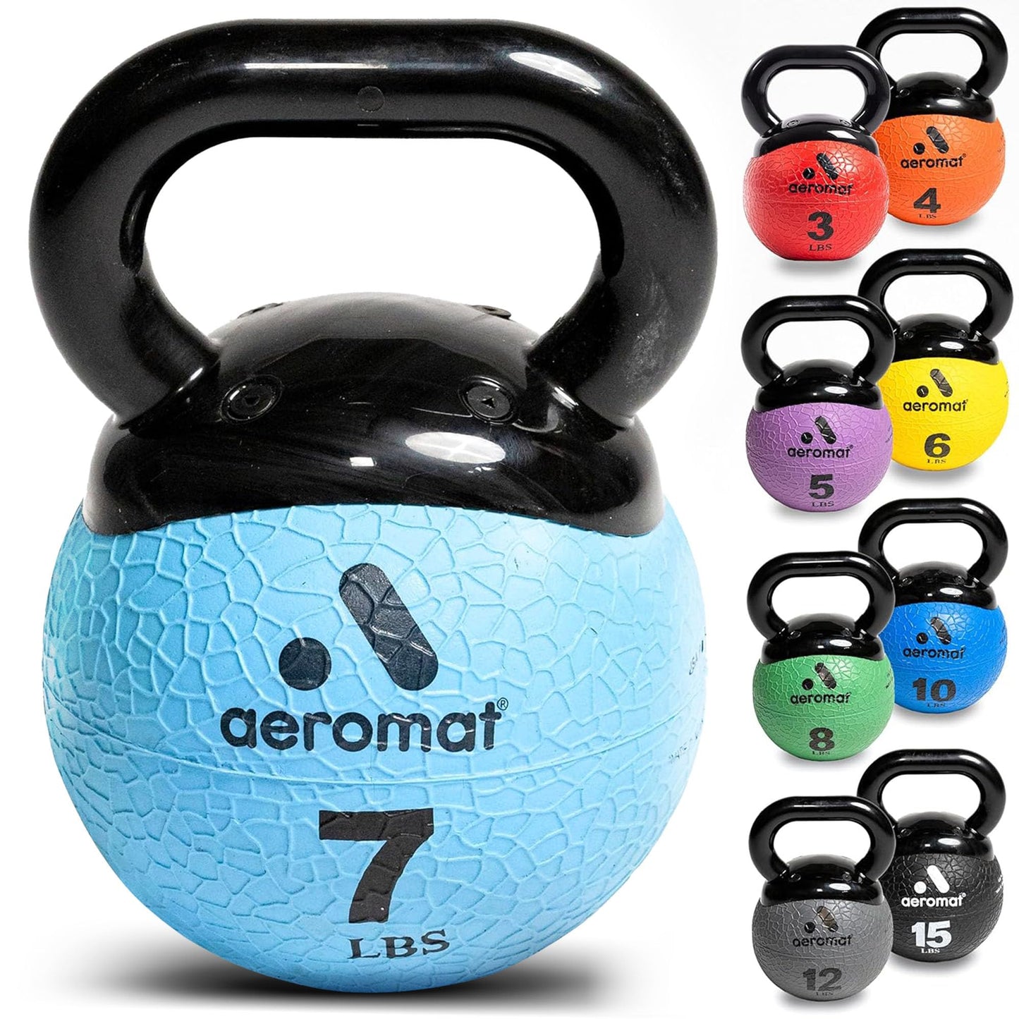 Aeromat Elite Mini Kettlebell Medicine Ball - Kettlebell Weight Balls for Exercise, Weighted Exercise Ball, Strength Training Kettlebells