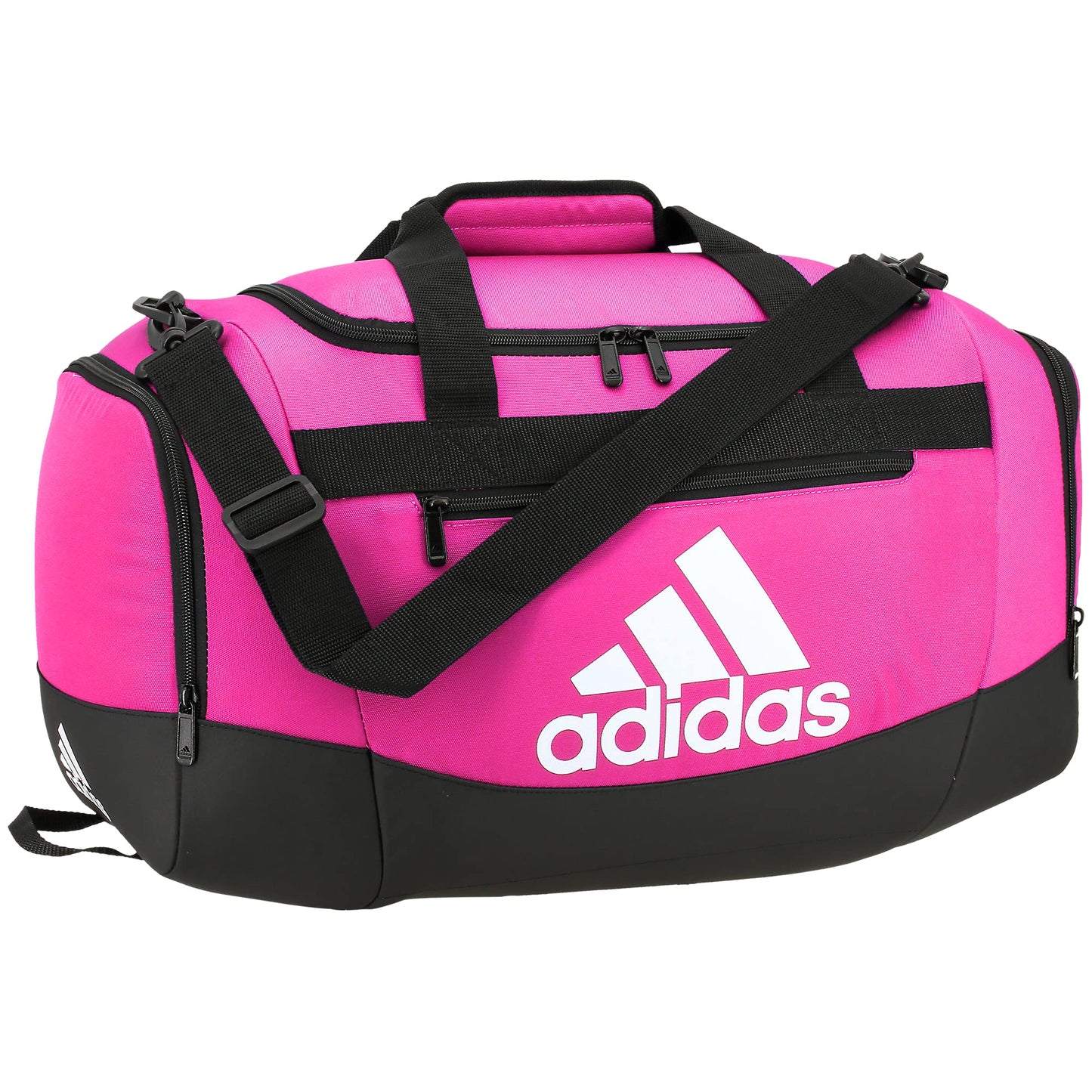 adidas Unisex Defender 4.0 Gym Duffel Bag for Men and Women, Black/White, Small (38L)