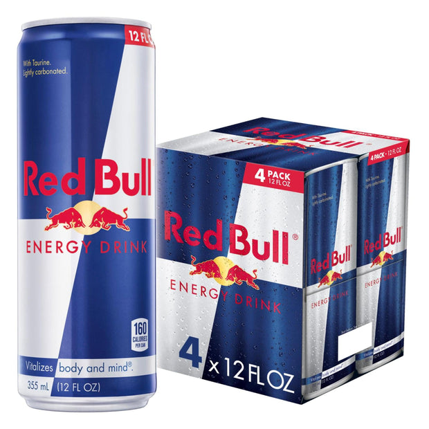 Red Bull Energy Drink with 80mg Caffeine plus Taurine & B Vitamins, 8.4 Fl Oz, 6 Packs of 4 Cans (Pack of 24)