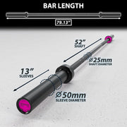 Synergee Regional Olympic 20kg Men’s and 15kg Women’s Hard Chrome & Black Phosphate Barbells. Rated 1500lbs for Weightlifting and Powerlifting.