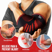 Nordic Lifting Elbow Compression Sleeves (1 Pair) – Support for Pain Relief, Tendonitis, Golfer’s & Tennis Elbow Recovery