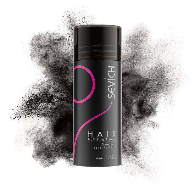 SEVICH Hair Fibers for Thinning Hair, Hair Building Fibers Instantly Thicker & Fuller Look,Hair Powder for Men & Women 25g Dark Brown