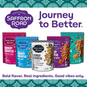 Saffron Road Roasted and Crunchy Sea Salt and Cracked Pepper Chickpeas | High Protein Snacks | Gluten-free, Vegan, Non-GMO, and Certified Halal and Kosher | 5.4oz Pouch | Pack of 6