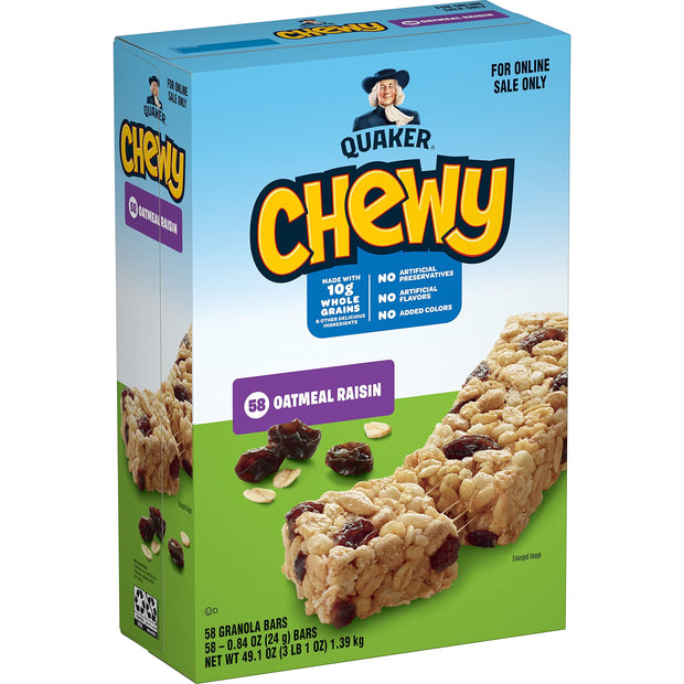 Quaker Chewy Granola Bars, 3 Flavor Variety Pack,58 Count (Pack of 1)
