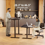 INNOVAR Electric Standing Desk, Adjustable Height Stand up Desks, 48 x 24 Inches Sit Stand up Desk for Home Office Computing, 3-Preset Memory Height Ergonomic Rising Desks, Black