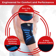 Nordic Lifting Elbow Compression Sleeves (1 Pair) – Support for Pain Relief, Tendonitis, Golfer’s & Tennis Elbow Recovery