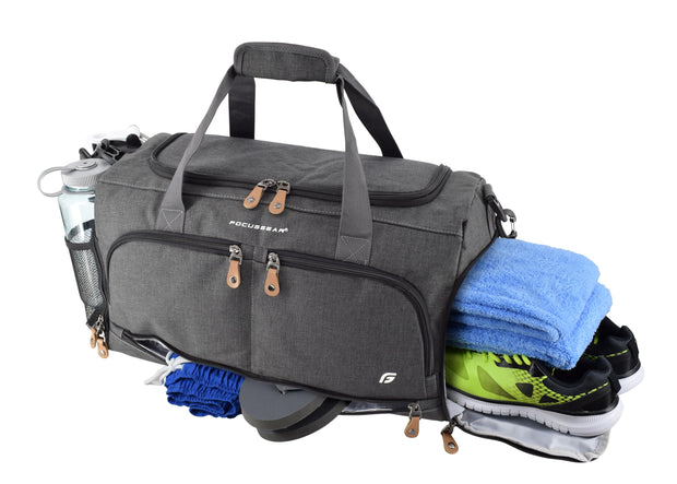 Ultimate Gym Bag 2.0: The Durable Crowdsource Designed Duffel Bag with 10 Optimal Compartments Including Water Resistant Pouch