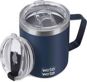 WETOWETO 14 oz Coffee Mug, Vacuum Insulated Camping Mug with Lid, Double Wall Stainless Steel Travel Tumbler Cup, Thermal Coffee Mug, Powder Coated Navy Blue