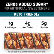 KIND ZERO Added Sugar Bars, Variety Pack, Dark Chocolate Nuts & Sea Salt, Caramel Almond & Sea Salt, Peanut Butter Dark Chocolate, Keto Friendly Snacks, Gluten Free, 5g Protein, 15 Count