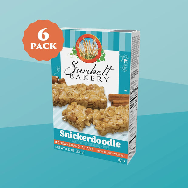Sunbelt Bakery Snickerdoodle Chewy Granola Bars, 48-1.0 OZ Bars (6 Boxes)