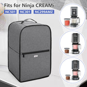 LUXJA Dust Cover Compatible with Ninja CREAMi NC501, NC301, NC299AMZ, Ice Cream Maker Dust Cover Compatible with Ninja Ice Cream Maker Machine with Accessories Pockets, Gray