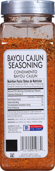 McCormick Culinary Bayou Cajun Seasoning, 21 oz - One 21 Ounce Container of Cajun Seasoning Made With Aromatic Spices for Catfish, Crawfish, Jambalaya and Gumbo