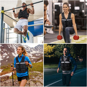 Sportneer Adjustable Weighted Vest Weights: 2-18 lbs/2-40 lbs Washable Weight Vest 16 In 1 Fast Adjust Rucking Vest for Women and Men Home Gym Workout Fitness Strength Training Vests