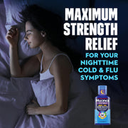 Mucinex Maximum Strength Fast-Max Cold & Flu and Nightshift, All-in-One Multi Symptom Relief Liquid, 6 Fl Oz - 2 Count (Pack of 1)