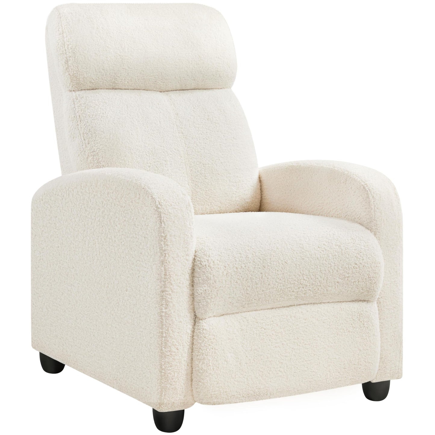 Yaheetech Recliner Chair PU Leather Recliner Sofa Home Theater Seating with Lumbar Support Overstuffed High-Density Sponge Push Back Recliners Armchair for Living Room
