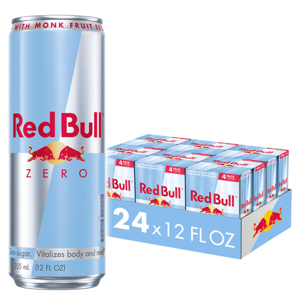 Red Bull Amber Edition Sugar Free Energy Drink, Strawberry Apricot, with 80mg Caffeine plus Taurine & B Vitamins, 8.4 Fl Oz, 6 Packs of 4 Cans (Pack of 24)