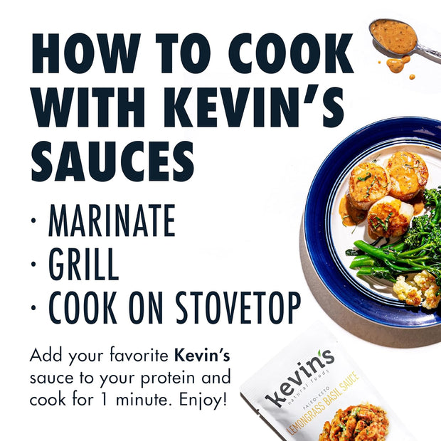 Kevin's Natural Foods Orange Sauce - Keto and Paleo Simmer Stir-Fry Sauce, Gluten Free, No Preservatives, Non-GMO - 3 Pack
