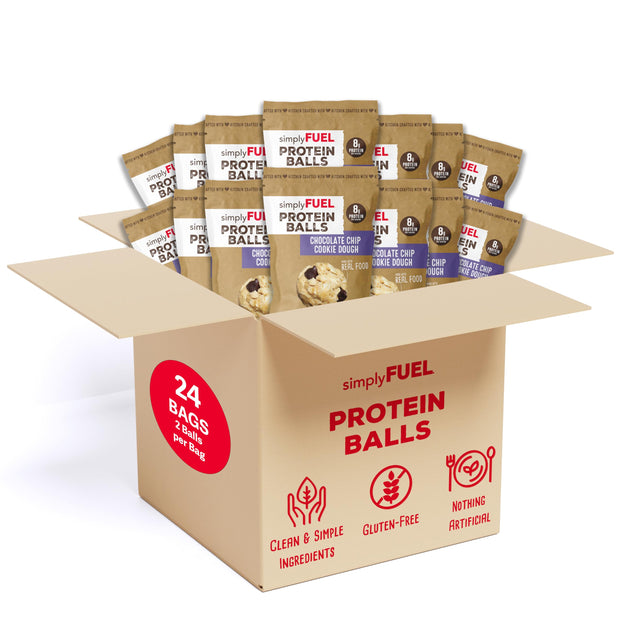 simplyFUEL Whole Food Protein Balls with Probiotics - Chocolate Coconut Peanut Butter Snacks - 8g Protein Snack - Gluten Free Energy Balls