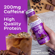Quest Nutrition Iced Coffee, Mocha Latte, 1g of Sugar, 10g of Protein, 90 calories, 200mg of caffeine, 12 Count
