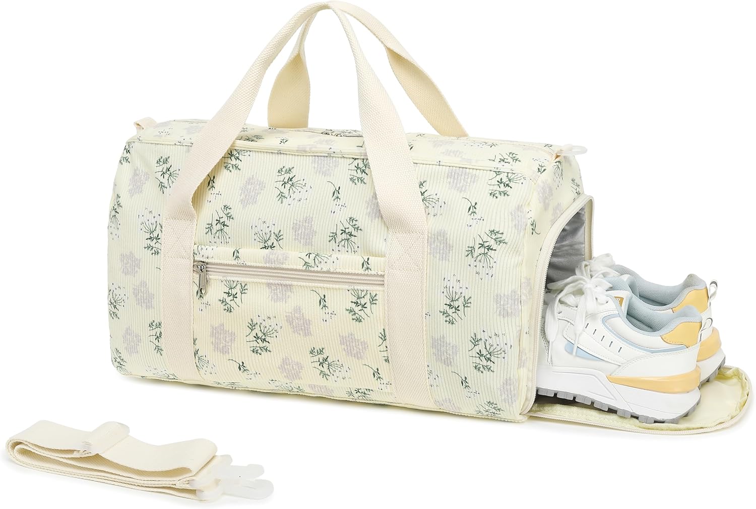 Duffle Bag for Gym Sports Women Girls Workout Travel Bag Weekender with Shoe Compartment and Wet Pocket