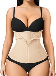 MERYOSZ Zipper Waist Trainer for Women - Mesh Corset Shapewear Tummy Control Body Shaper Waist Cincher Postpartum Girdle