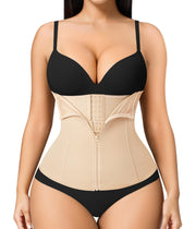 MERYOSZ Zipper Waist Trainer for Women - Mesh Corset Shapewear Tummy Control Body Shaper Waist Cincher Postpartum Girdle