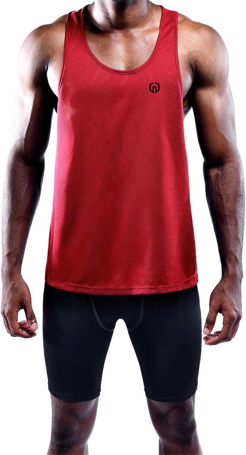 NELEUS Men's 3 Pack Dry Fit Y-Back Muscle Tank Top