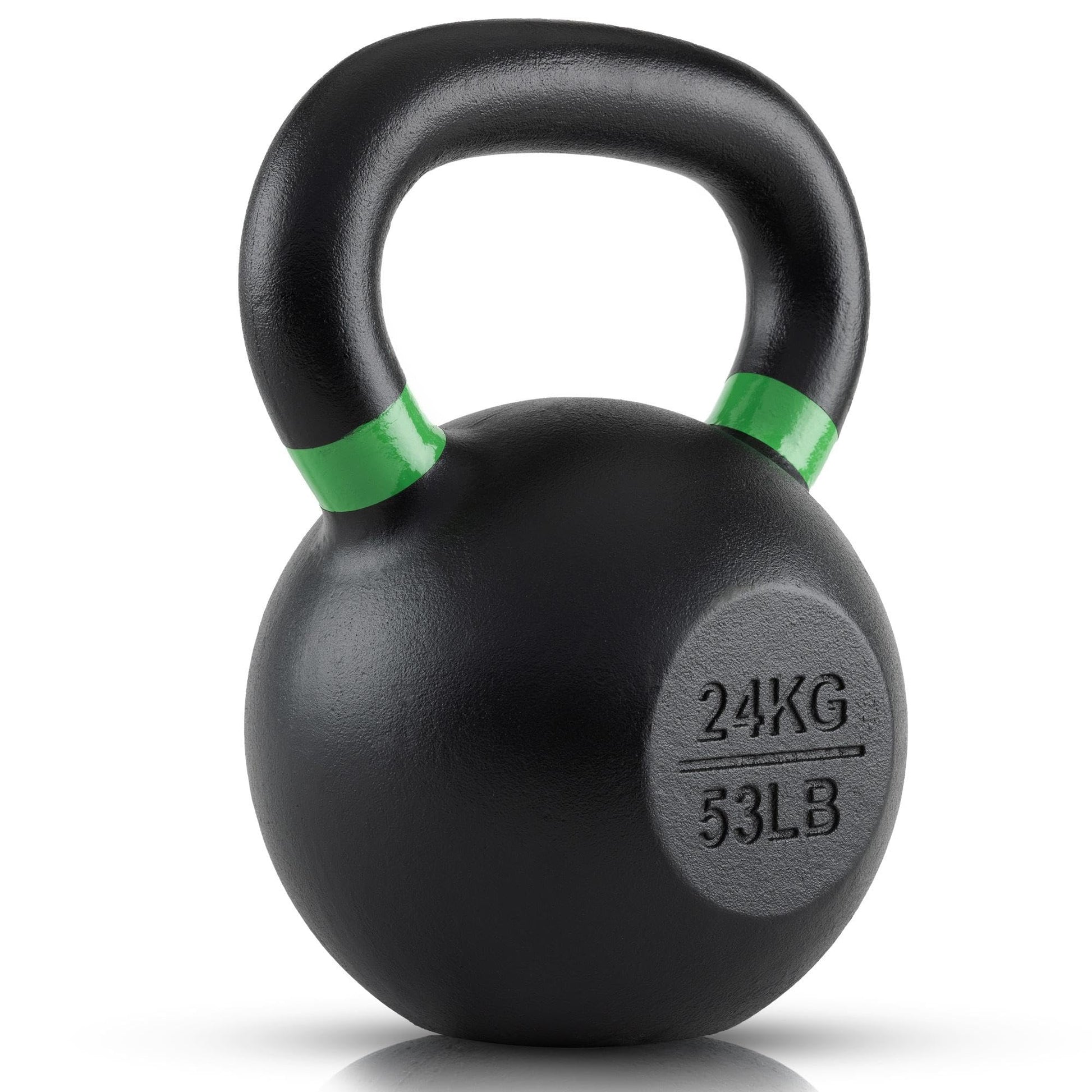 Single Cast Iron Kettlebell | Powder Coated - Wide Handle Weights for Core & Glute Workouts; Swings, Squats, Deadlifts; Strength, Endurance & Flexibility for Men & Women