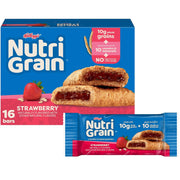 Nutri-Grain Soft Baked Breakfast Bars, Kids Snacks, Value Pack, Strawberry, 20.8oz Box (16 Count)
