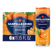 Sanpellegrino Italian Sparkling Drink Aranciata Rossa, Sparkling Orange and Blood Orange Beverage, 11.15 Fl Oz Can