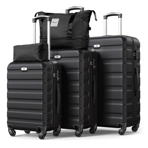 Suitour Luggage 4 Piece Sets,Hardshell Lightweight Suitcase with Spinner Wheels TSA Lock (16"/20"/24"/28")