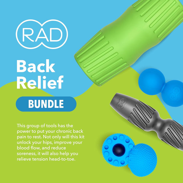 RAD All-in Kit – Foam Roller Set for Whole Body Massage & Myofascial Release – 7-in-1 Kit with Roller Stick, Yoga Block, Massage Balls – Muscle Recovery Tools for Mobility & Flexibility